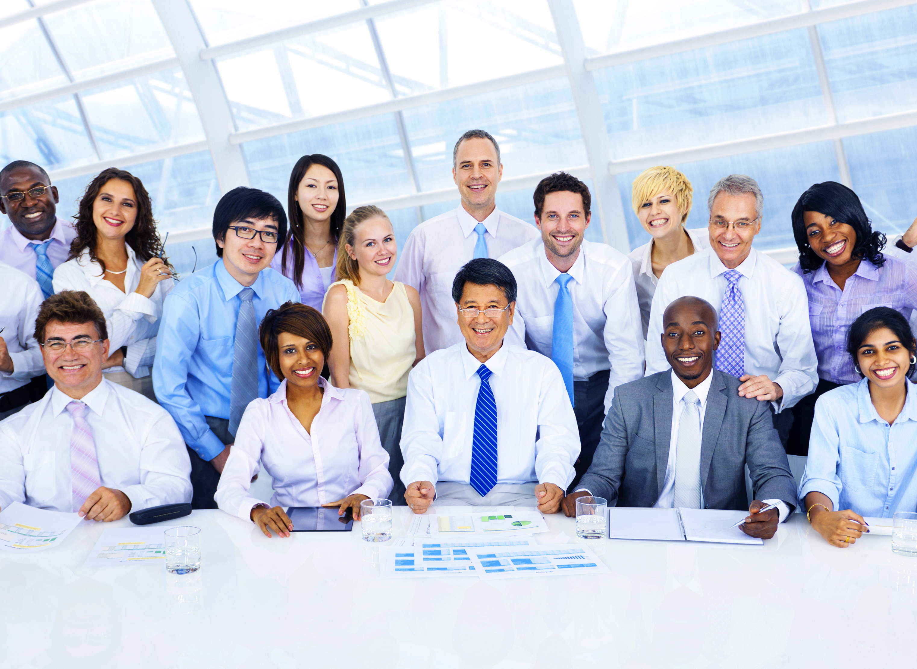diverse team of office workers